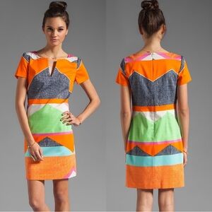 Trina Turk Lincoln Road Museum Geometric Print Sheath Dress Size 8